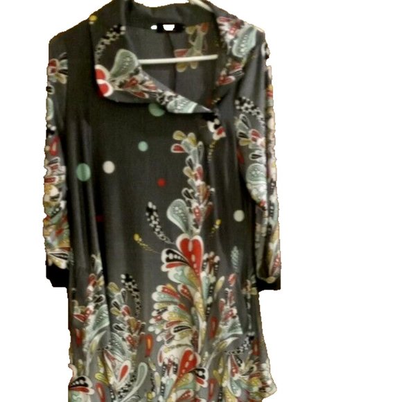 R & B Womans Tunic Dress size medium paisley vintage size medium - Picture 1 of 4